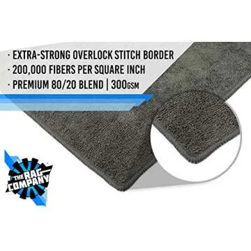 The Rag Company - All-Purpose Microfiber Terry Cleaning Towels - Commercial Grade, Highly Absorbent,...