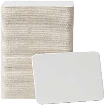 BAR DUDES™ Cardboard Coasters 100 Pack 4 x 4 inch Square - White Blank Coasters Bulk Set - Paper Coasters for Drinks, DIY, Kids Arts and Crafts