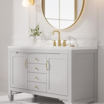 Elegant Brushed Gold Widespread Bathroom Faucet