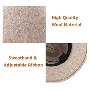 Lisianthus Classic Wool Fedora for Women - Stylish Elegance