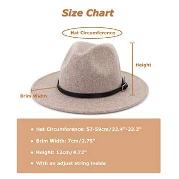 Lisianthus Classic Wool Fedora for Women - Stylish Elegance
