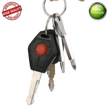 SANJINFON Pocket Screwdriver Set: Dual-purpose Flat Head & Small Phillips Head, Keychain Tool, Mini EDC Gadgets, Best Tools for Men 2023 (2Pcs)