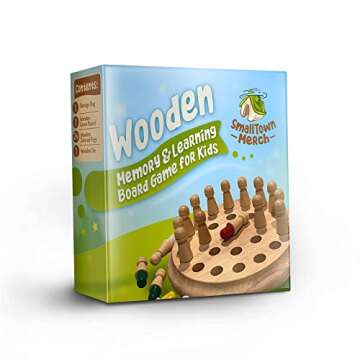 Wooden Memory And Color Matching Game For Kids and Elderly - Fun And Educational Toy - Color Matching Memory Stick Activity For Home Or Travel - Montessori Method Puzzle - Includes Canvas Storage Bag