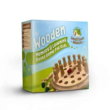 Wooden Memory And Color Matching Game For Kids and Elderly - Fun And Educational Toy - Color Matching Memory Stick Activity For Home Or Travel - Montessori Method Puzzle - Includes Canvas Storage Bag