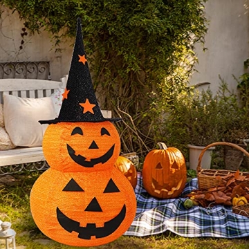NEROSUN Halloween Decorations - 3 FT Collapsible Pumpkin