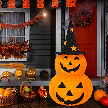 NEROSUN Halloween Decorations - 3 FT Collapsible Pumpkin