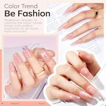 modelones Builder Nail Gel, 2 Pcs Clear Gel Builder Nail Polish for Nail Thickening, Nail Strengthener Apex Building Extension Gel in a Bottle, 7-In-One LED Builder Nail Gel Polish 10 ml
