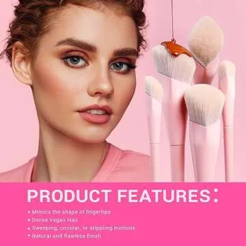 Jessup 14Pcs Pink Makeup Brushes Set - Premium Quality