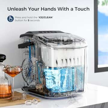 AGLUCKY Portable Ice Maker - Fast & Efficient Ice Production