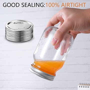 Reliable 128-Count Canning Lids for Mason Jars - Airtight Seal
