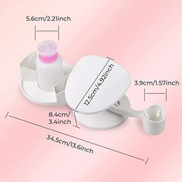 Makartt Nail Stand Hand Rest for Nails, Manicure Supplies with Multi Angle & Polish Trays, Foot Station Supply for Salon Home DIY