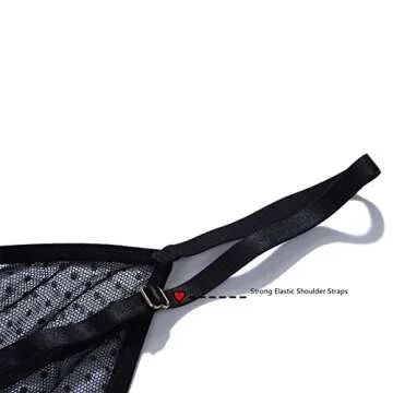 ILEVIHAM Sheer Thong Women's Sexy Lingerie Bodysuit XL