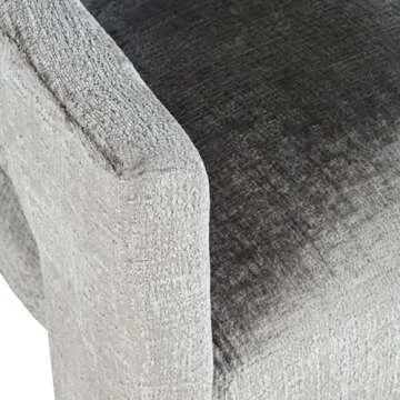 Jofran Gwen Modern Luxury Jacquard Fabric Upholstered Sculpture Counter Stool, Grey