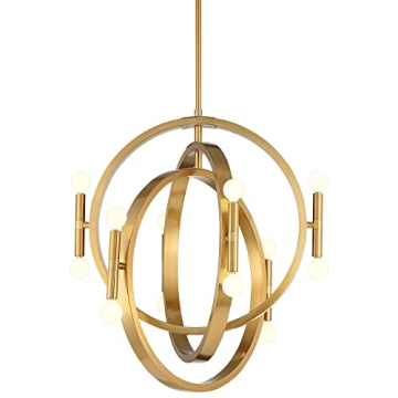 Possini Euro Design Aura Modern Gold Chandelier