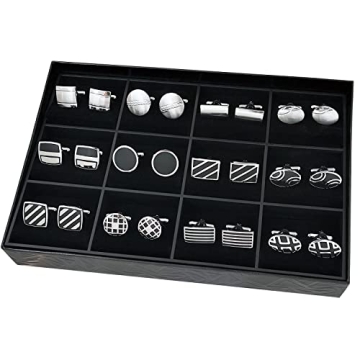 Luckeyui Cufflinks Set - Elegant 12 Pairs for Men