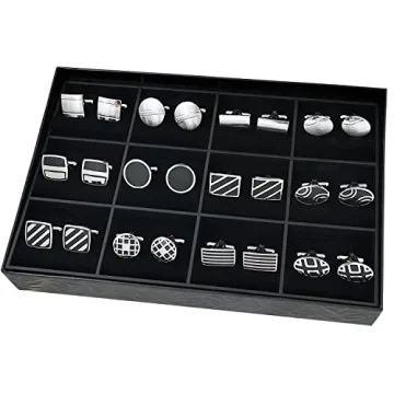 Luckeyui Cufflinks Set - Elegant 12 Pairs for Men