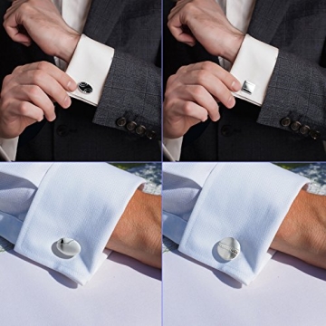 Luckeyui Cufflinks Set - Elegant 12 Pairs for Men