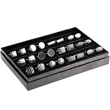 Luckeyui Cufflinks Set - Elegant 12 Pairs for Men