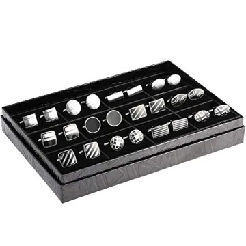 Luckeyui Cufflinks Set - Elegant 12 Pairs for Men