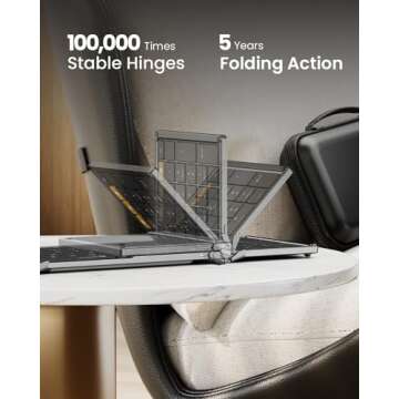 ProtoArc Foldable Keyboard and Mouse, XKM01 True Full-Size Folding Keyboard Mouse Combo for Business...