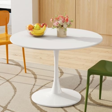 DKLGG 42" Modern Round Dining Table for Small Spaces