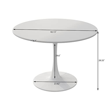 Shop DKLGG 42" Modern Round Dining Table for 4-6