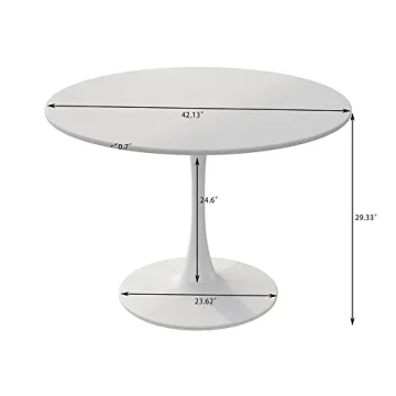 Shop DKLGG 42" Modern Round Dining Table for 4-6