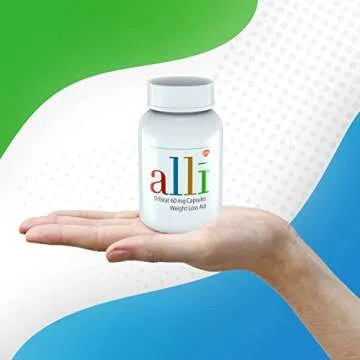 alli Weight Loss Diet Pills, Orlistat 60 mg Capsules, Non Prescription Weight Loss Aid, 120 Count Refill Pack