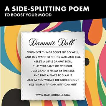 Dammit Doll - Classic Random Color, Stress Relief - Gag Gift - 3 Dolls