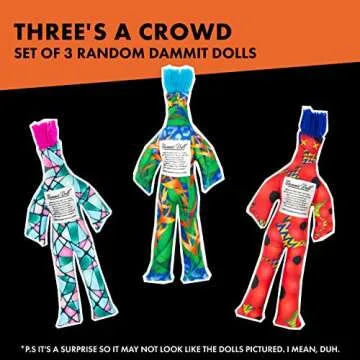 Dammit Doll Set - Stress Relief Gag Gift - 3 Dolls