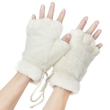 Odema Women's Bear Plush Cat Paw Claw Gloves - Cozy & Cute