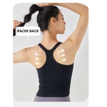 sphinx cat Ribbed Workout Short Racerback Tank Tops for Women with Built in Bra