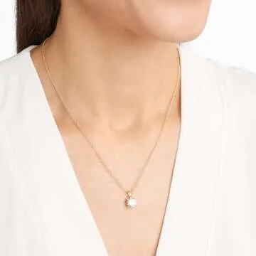 Elegant Gold Plated Silver Cubic Zirconia Pendant Necklace