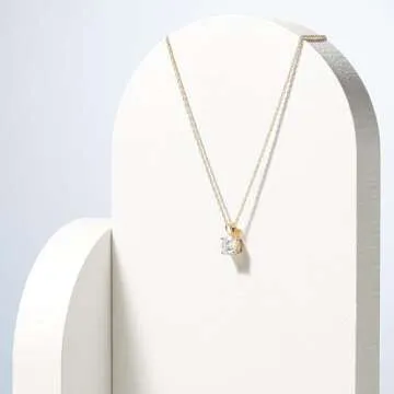 Elegant Gold Plated Silver Cubic Zirconia Pendant Necklace