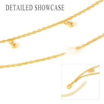 Wriidy Layered Beads Waist Chain Multilayer Bead Belly Chain Pearl Body Jewelry Accessories for Women (Gold/Silver) (Gold-fit for 27-31 inch waist)