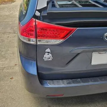 TOTOMO Baby on Board Sticker for Cars Funny Cute Safety Caution Decal Sign for Car Window and Bumper No Need for Magnet or Suction Cup - Carlos from The Hangover (2 Pack)