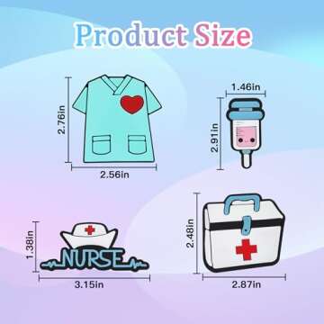 Odiwellan Nurse Charms for Bogg Bags,Nurse Accessories for Women's Simply Southern Beach Totes Decor...