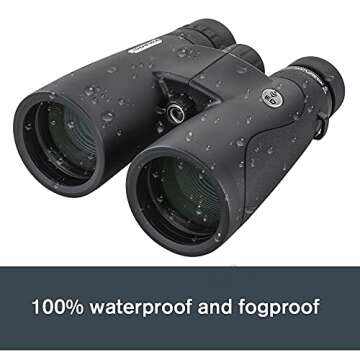 Celestron–Nature DX ED 10x50 Premium Binoculars – Extra-Low Dispersion Objective Lenses–Outdoor and Birding Binocular–Fully Multi-Coated with BaK-4 Prisms–Rubber Armored–Fog & Waterproof Binoculars