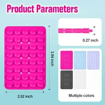 Hlija Suction Cup Phone Case Mount Double-Sided,Silicon Sticky Phone Stand for iPhone and Android, Hands-Free Strong Grip Holder for Selfies and Videos -Rose