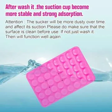 Hlija Suction Cup Phone Case Mount Double-Sided,Silicon Sticky Phone Stand for iPhone and Android, Hands-Free Strong Grip Holder for Selfies and Videos -Rose