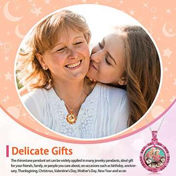 Hicarer 30 Pcs Rhinestone Bezel Pendant Trays for DIY Jewelry