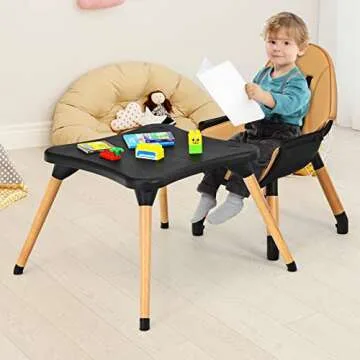 HONEY JOY 5-in-1 Baby High Chair for Safety & Fun