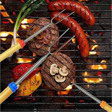 MOSKILA Marshmallow Roasting Sticks - 32-Inch Extendable Forks