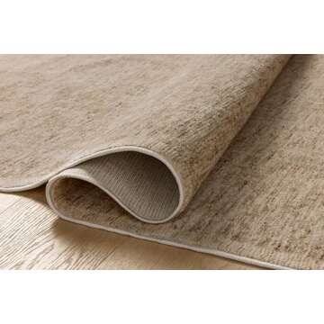 Loloi II Winston Collection WIT-01 Taupe/Bone 2'-7" x 8'-0" Runner Rug, .38" Pile Height, Soft, Durable, Non-Shedding, Easy Clean, Rug for Living Room