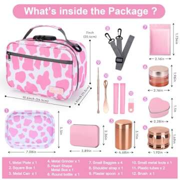 Large Smell Proof Bag with 11 Small Items by BOYISTARG, Portable Smell Proof Storage Case with Combi...