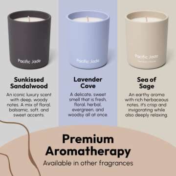 PACIFIC JADE Hand Poured 100% Natural Soy Candle 11oz - Luxury Fragrance in Matte Glass for Home or Gift - Premium Cotton Wick for 60 Hours Burn Time - Woman-Founded Brand (Golden Vanilla)