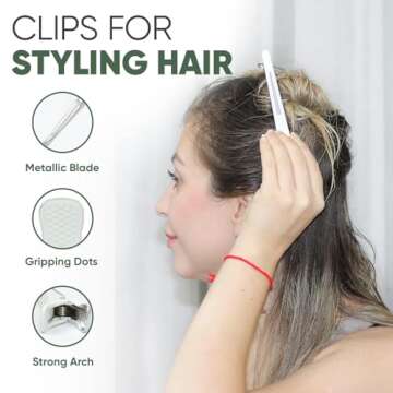 Beauty Carves Round Brush Set, 45&53mm Barrel with 4 Clips – Round Brush for Blow out with Flexible Nylon 66 Bristles Nano Ionic Heat Resistant Tech for Professional Curling, Styling & Shining Texture