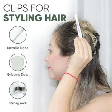 Beauty Carves Round Brush Set, 45&53mm Barrel with 4 Clips – Round Brush for Blow out with Flexible Nylon 66 Bristles Nano Ionic Heat Resistant Tech for Professional Curling, Styling & Shining Texture