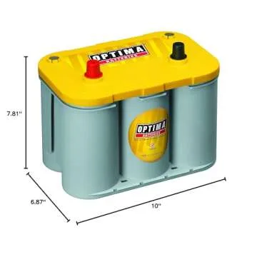 OPTIMA Batteries High Performance D34 YellowTop Dual Purpose Sealed AGM Car, Truck and SUV Battery, 750 CCA, Maintenance Free, Versitile Mounting