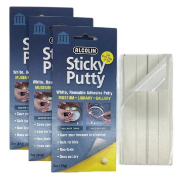 9oz Alcolin Sticky Putty Reusable Museum & Gallery Quality Adhesive Putty, Repositionable -Won't Dry...
